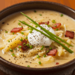 Potato Soup Made With Frozen Shredded Hashbrowns