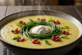 Creamy Potato Soup With Garnish
