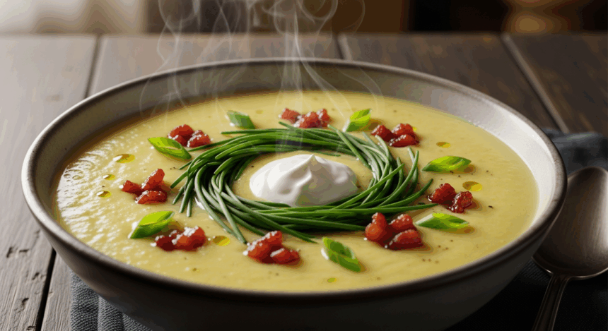 Creamy Potato Soup With Garnish