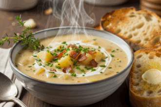 Creamy Potato Soup With Bread