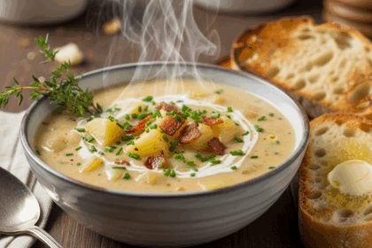 Creamy Potato Soup With Bread