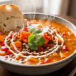 Spicy Sweet Potato Lentil Soup