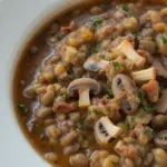 Hearty Lentil Soup With Mushrooms