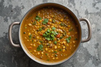 Indian Lentil Soup In Pot