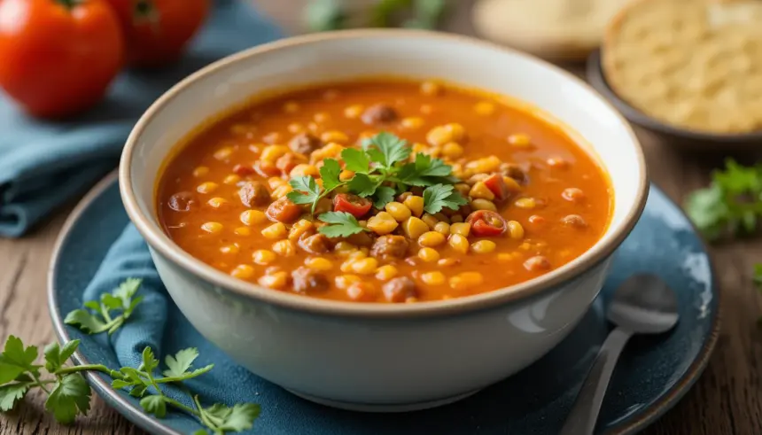 Tomato Lentil Curry Soup