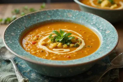 Cauliflower Red Lentil Curry Soup