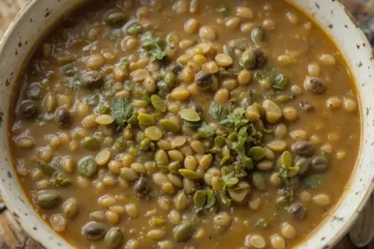 Lentil Soup With Pumpkin Seeds