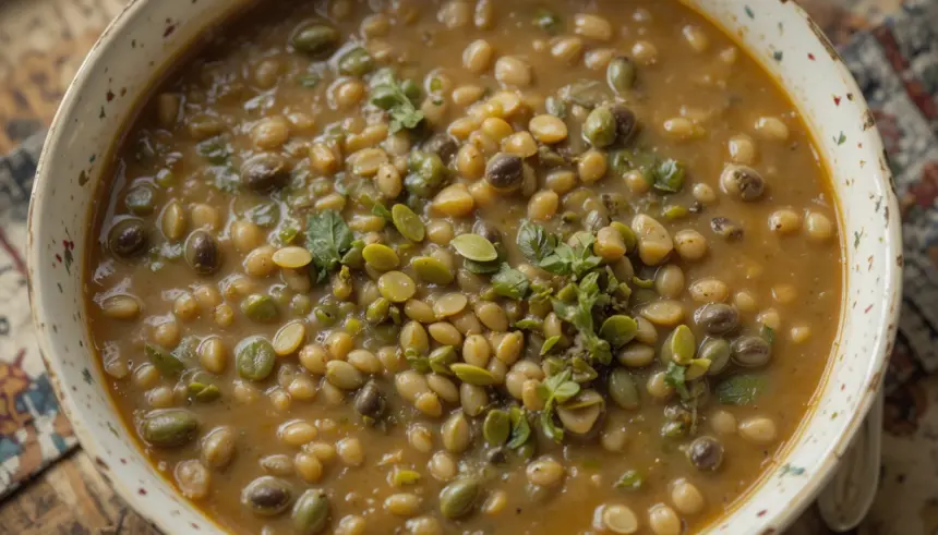 Lentil Soup With Pumpkin Seeds