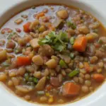 Bowl Of Lentil Barley Soup