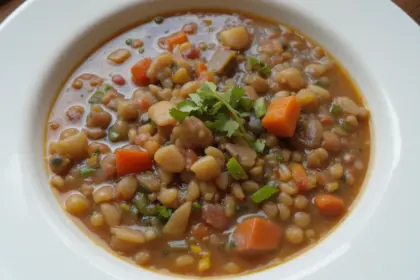 Bowl Of Lentil Barley Soup