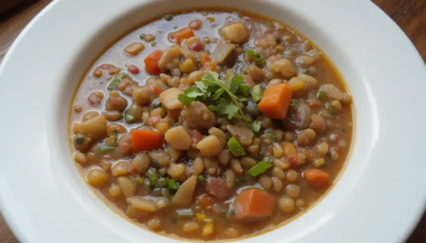 Bowl Of Lentil Barley Soup