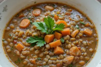 Lentil Soup With Carrots And Herbs