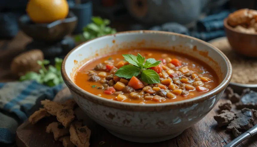 Spicy Vegan Lentil Soup