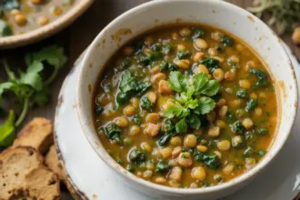 Lentil Soup With Spinach And Herbs
