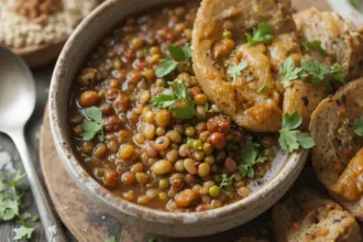 Vegan Lentil Soup Dish