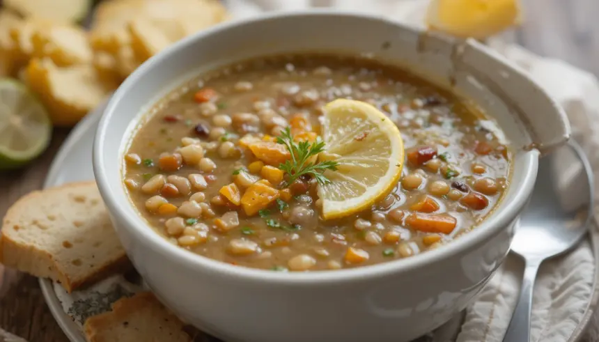 Thick And Creamy Lentil Soup With Lemon