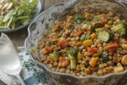 Vegetable Lentil Soup Dish