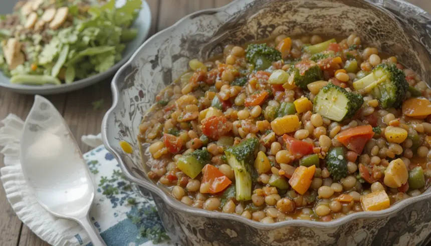 Vegetable Lentil Soup Dish