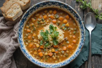 Homemade Lentil Soup Dinner