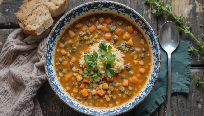 Homemade Lentil Soup Dinner