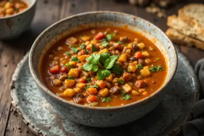 Spicy Lentil & Vegie Soup