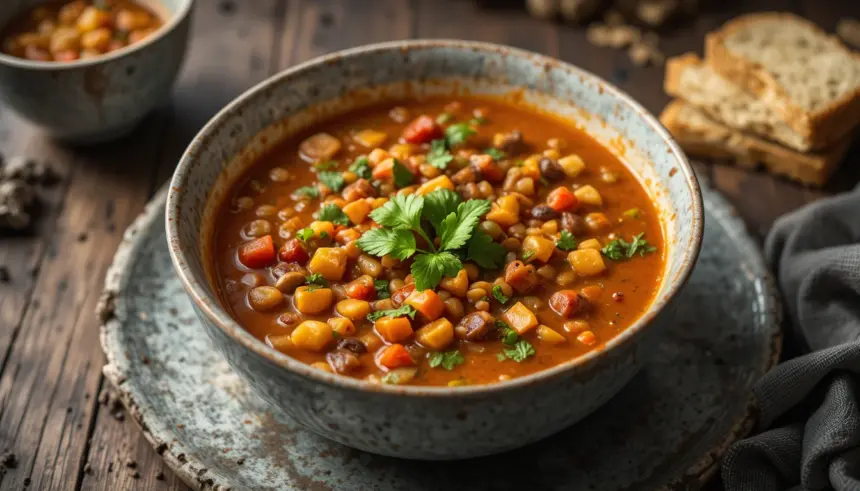Spicy Lentil & Vegie Soup