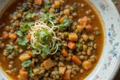 Vegetarian Lentil Soup Lunch