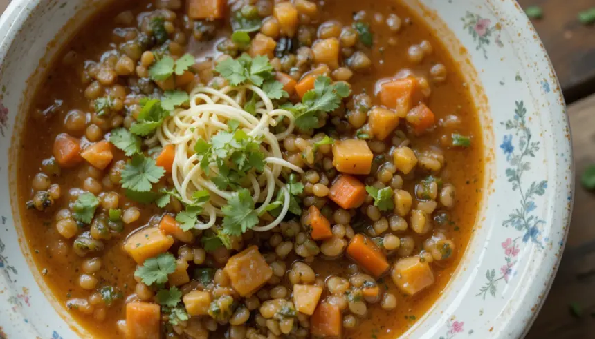 Vegetarian Lentil Soup Lunch