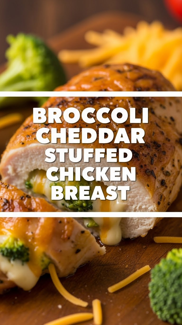 Broccoli Cheddar Stuffed Chicken Breast