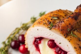 Stuffed Chicken Breast Brie Cranberry