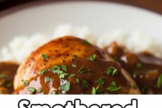 Smothered Chicken Breast And Rice