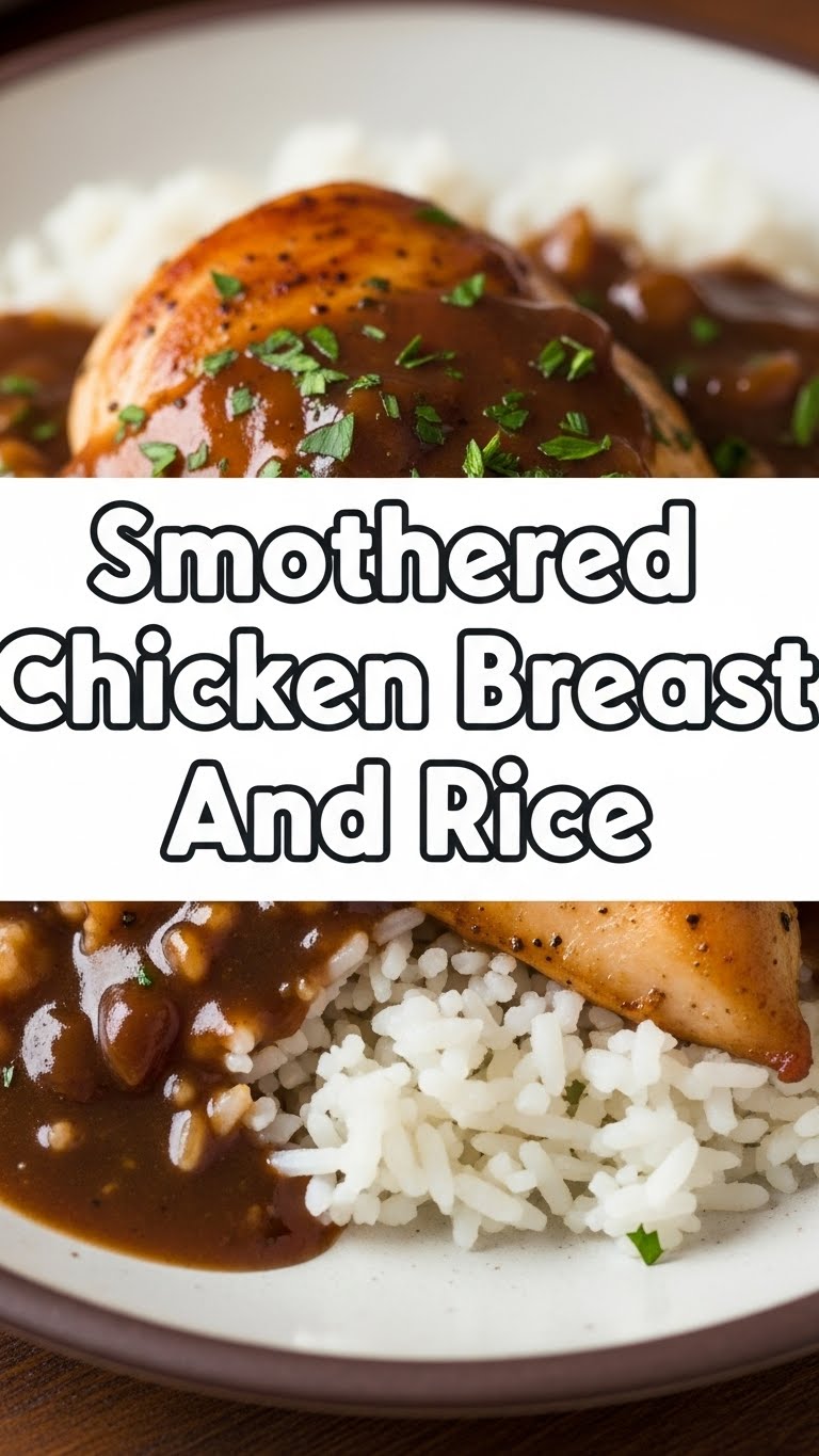 Smothered Chicken Breast And Rice