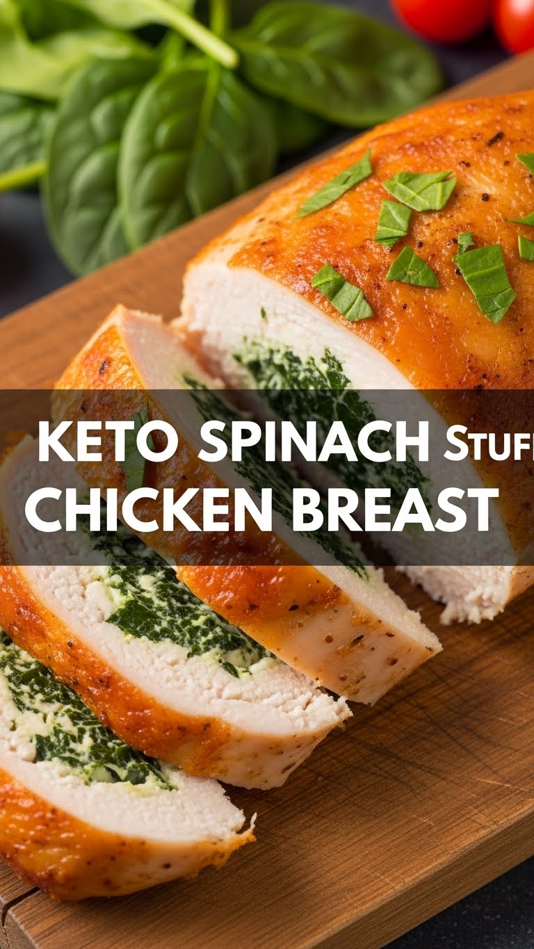Keto Spinach Stuffed Chicken Breast