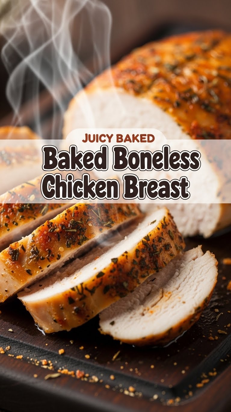 Juicy Baked Boneless Chicken Breast