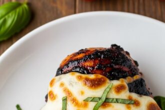 Balsamic Baked Chicken Breast With Mozzarella Cheese