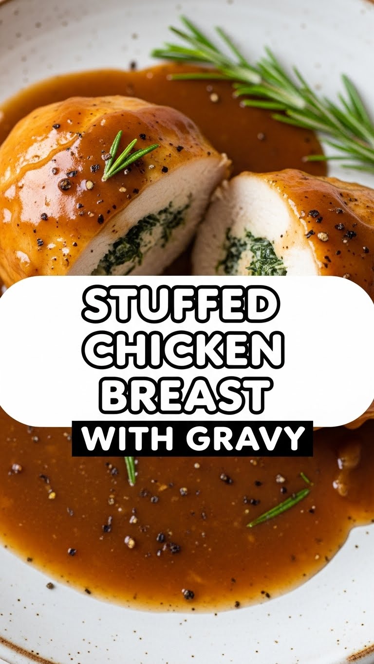 Stuffed Chicken Breast With Gravy