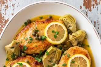 Chicken Breast Cutlets With Artichokes And Capers