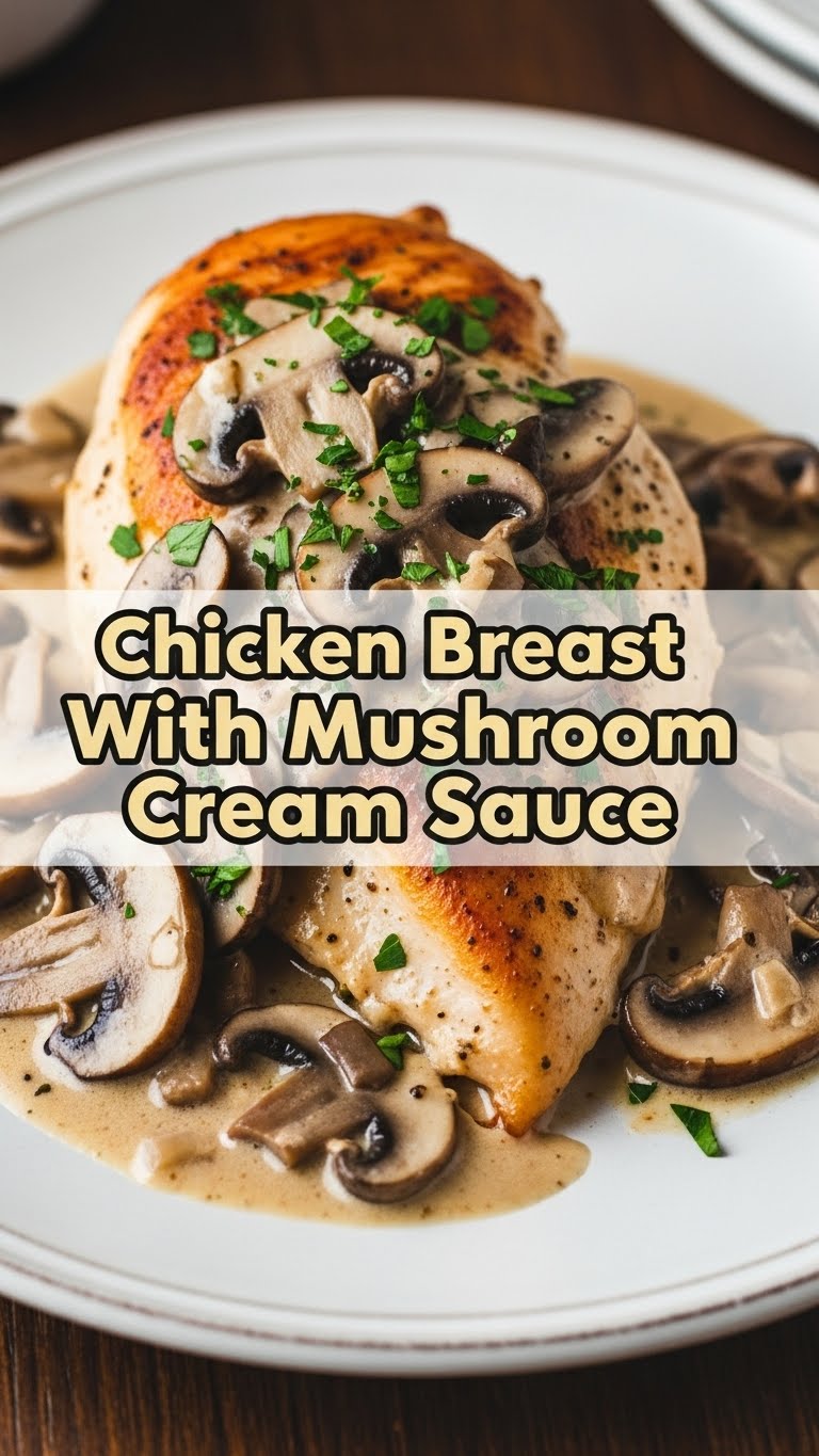 Chicken Breast With Mushroom Cream Sauce