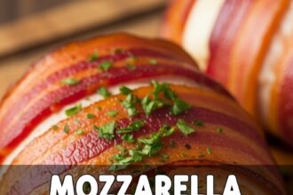 Mozzarella Stuffed Chicken Breast Wrapped In Bacon