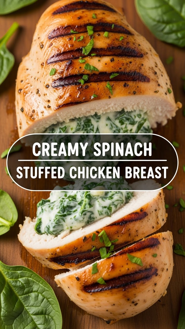 Creamy Spinach Stuffed Chicken Breast