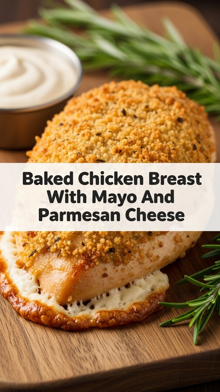 Baked Chicken Breast With Mayo And Parmesan Cheese