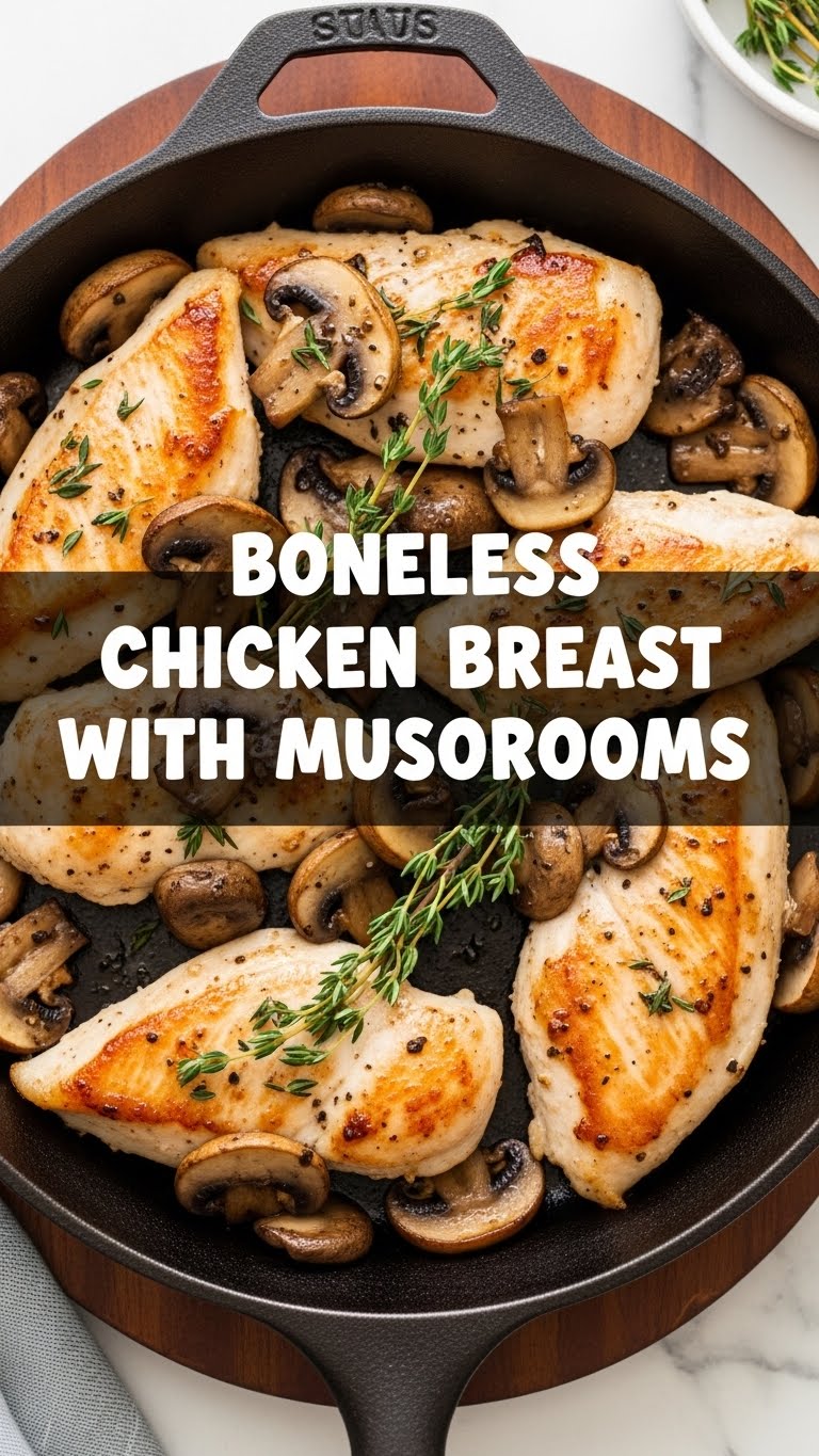 Boneless Chicken Breast With Mushrooms