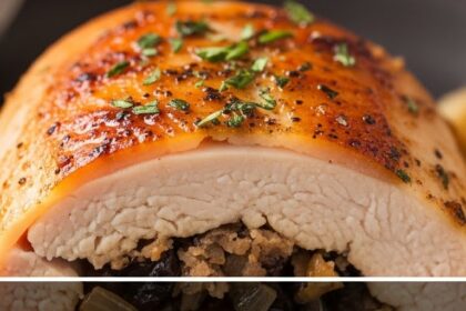 Mushroom Onion Stuffed Chicken Breast